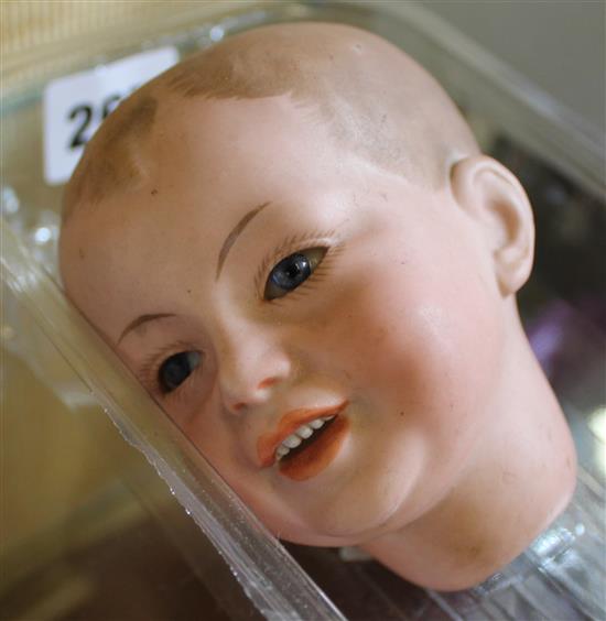 French bisque porcelain childs doll head the back of the head incised SFBJ 227 Paris, 9 cm high